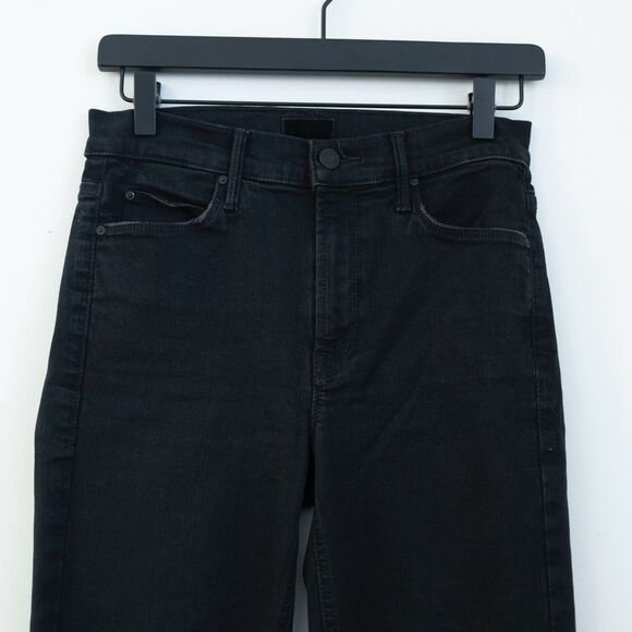 Mother Dazzler Ankle Black Straight Leg Stretch Jeans Not Guilty Size 26 - Picture 11 of 15
